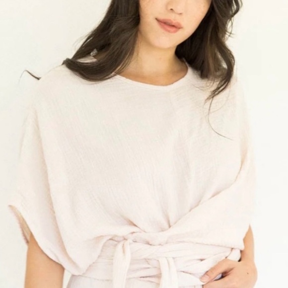 Suunday Cotton Gauze Dolman Dress Eggnog XL - Picture 3 of 9